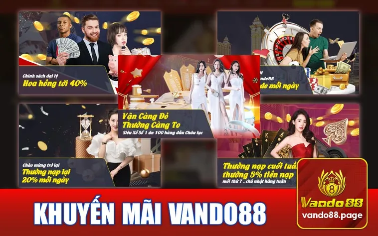 Tổng Hợp Các Siêu Khuyến Mãi Nhà Cái Vando88 Nhận Ngay Mười Lăm Triệu